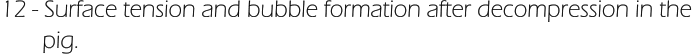 12 - Surface tension and bubble formation after decompression in the         pig.