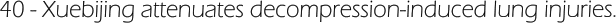 40 - Xuebijing attenuates decompression-induced lung injuries.