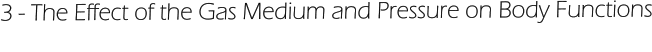 3 - The Effect of the Gas Medium and Pressure on Body Functions