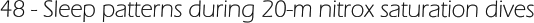 48 - Sleep patterns during 20-m nitrox saturation dives