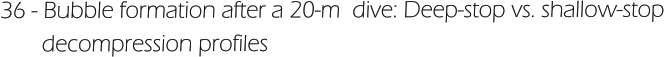 36 - Bubble formation after a 20-m  dive: Deep-stop vs. shallow-stop         decompression profiles