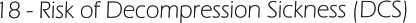 18 - Risk of Decompression Sickness (DCS)