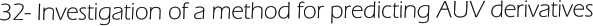 32- Investigation of a method for predicting AUV derivatives