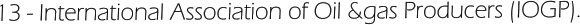 13 - International Association of Oil &gas Producers (IOGP).