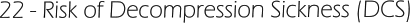 22 - Risk of Decompression Sickness (DCS)