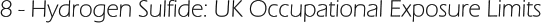 8 - Hydrogen Sulfide: UK Occupational Exposure Limits