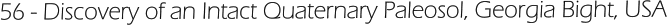56 - Discovery of an Intact Quaternary Paleosol, Georgia Bight, USA